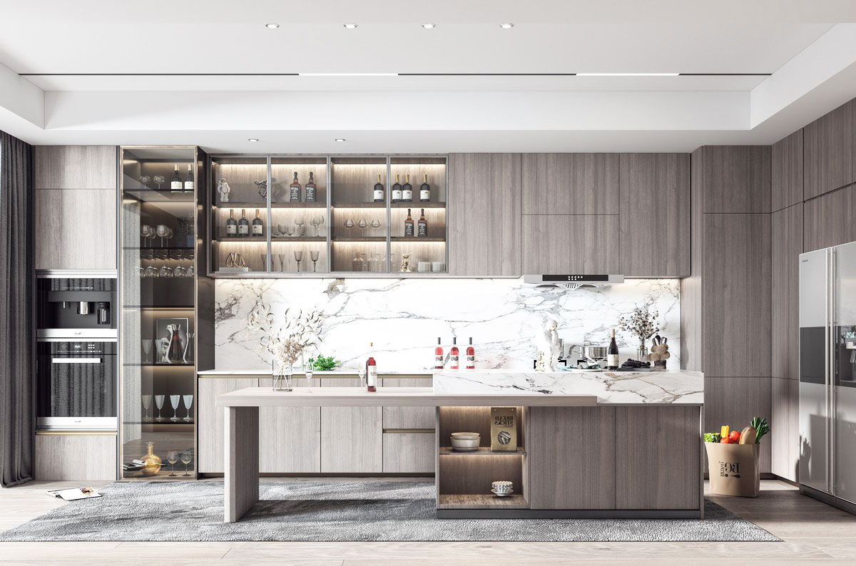 Kitchen Art Piece: European Classical Cabinets, Showcasing Elegant Taste